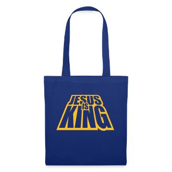 jesus is king quote - Tote Bag - royal blue - Front