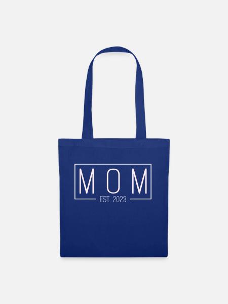Mom established 2023 white - Stoffbeutel - Royalblau