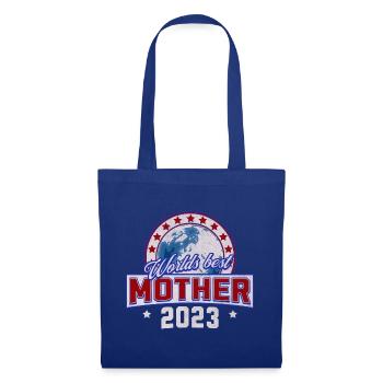 Worlds Best Mother 2023 College Design - Stoffbeutel - Royalblau - Vorne