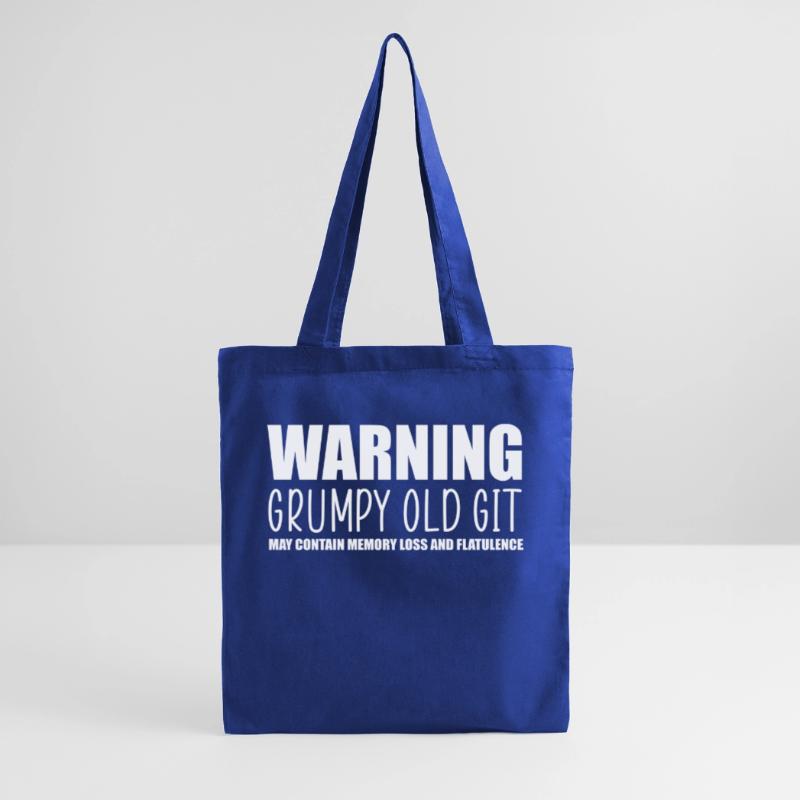 Warning grumpy old git Tote Bag