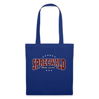 Spreewald Authentic Schriftzug rot - Stoffbeutel - Royalblau - Vorne