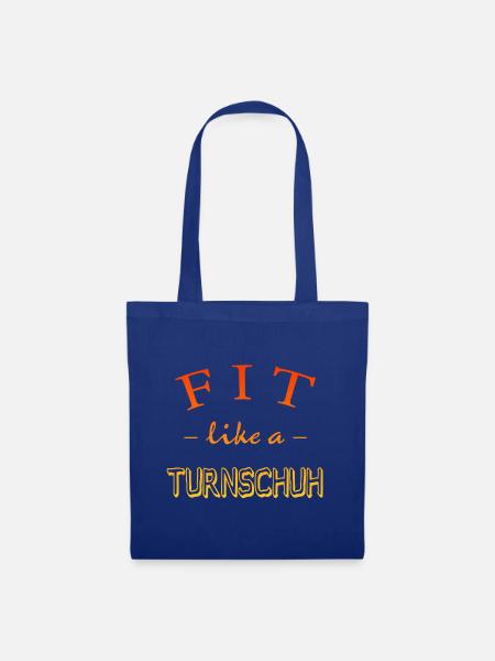 FIT wie ein Turnschuh - Stoffbeutel - Royalblau