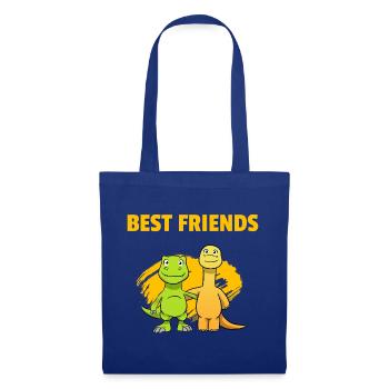 Best Friends Dinos Beste Freunde Dinosaurier - Stoffbeutel - Royalblau - Vorne