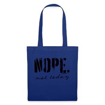 NOPE pas aujourd'hui - Sac en tissu - bleu royal - Devant