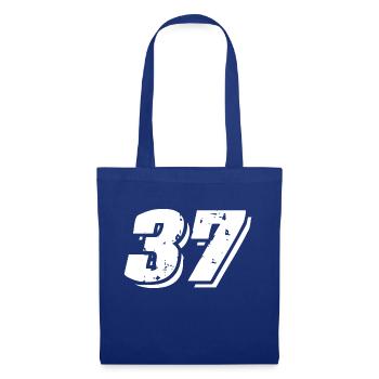 37 Symbole numérique - Sac en tissu - bleu royal - Devant