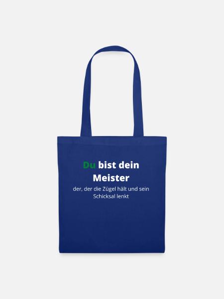Du bist... - Stoffbeutel - Royalblau