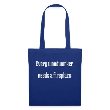 citation charpentier sexy tshirts menuisier - Sac en tissu - bleu royal - Devant
