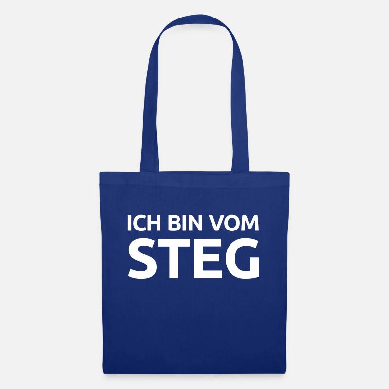 Ich bin vom Steg weiss - Stoffbeutel - Royalblau