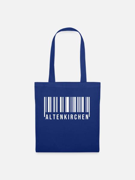 Altenkirchen Strichcode - Stoffbeutel - Royalblau