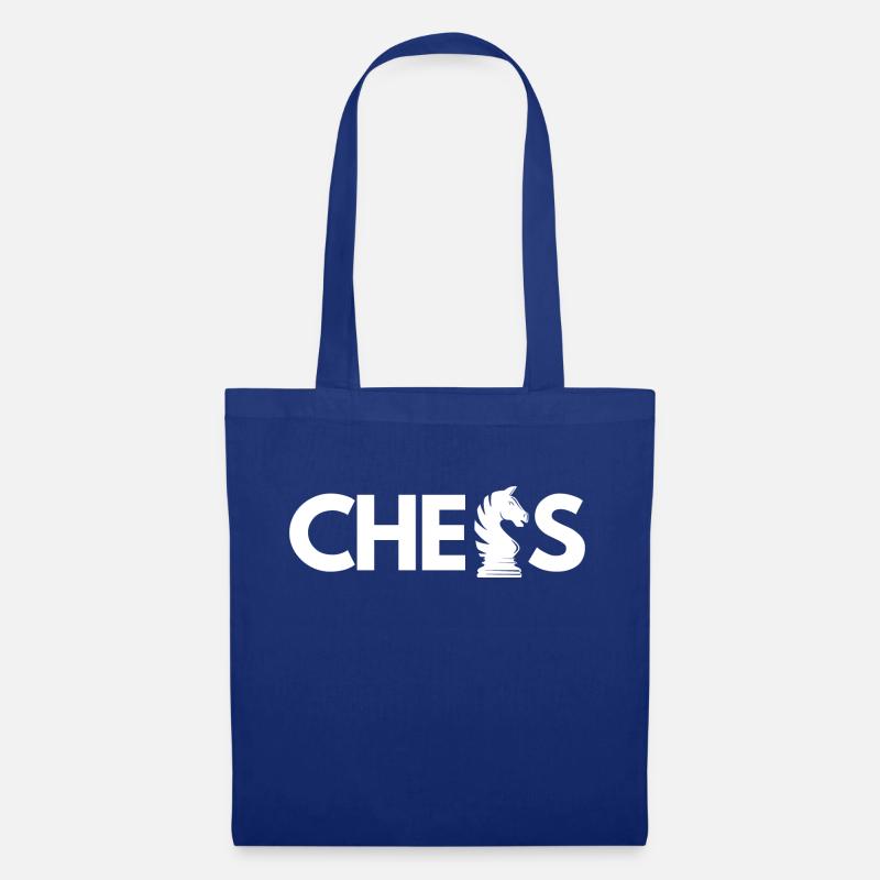 Échecs - Sac en tissu - bleu royal