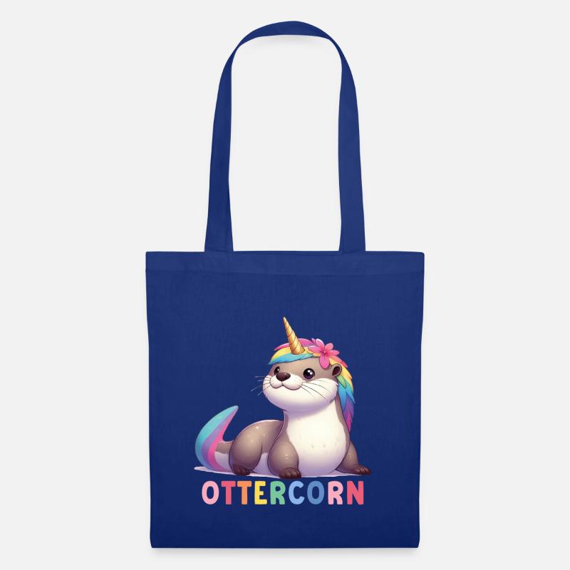 Otter Einhorn - Stoffbeutel - Royalblau