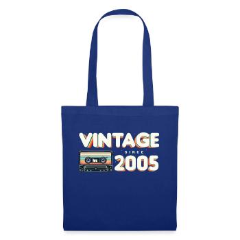 Musique Classique & Nostalgique Anniversaire - Vintage - Sac en tissu - bleu royal - Devant