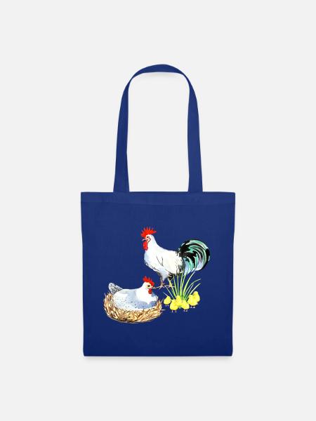 Huhn Hühner Geflügel Landwirt Ei Haustier - Stoffbeutel - Royalblau