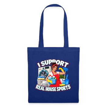 Real House Sports JGA Spruch - Stoffbeutel - Royalblau - Vorne