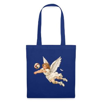 Volleyball Engel Weihnachten Geschenk Vintage - Stoffbeutel - Royalblau - Vorne