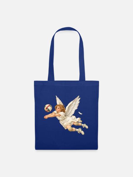 Volleyball Engel Weihnachten Geschenk Vintage - Stoffbeutel - Royalblau