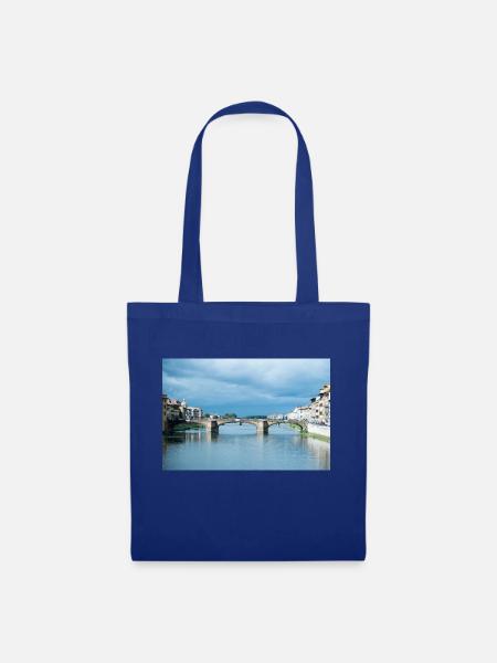 Brücken von Florenz Italien IV - Stoffbeutel - Royalblau