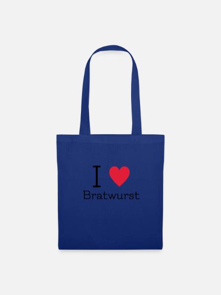 I love Bratwurst - Stoffbeutel - Royalblau