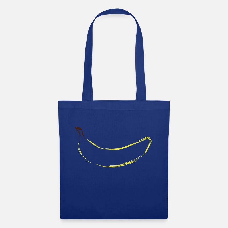 Abstrakte Banane - Stoffbeutel - Royalblau