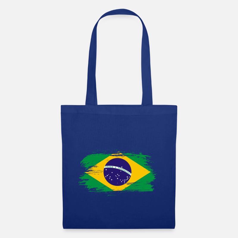 Brasilien Flagge - Stoffbeutel - Royalblau