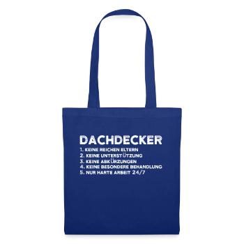 Dachdecker Beruf Dachdeckerei Geschenk - Stoffbeutel - Royalblau - Vorne