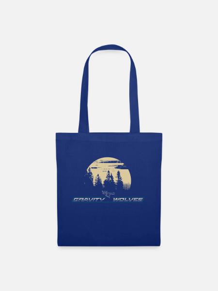 Gravity Wolves Moonlight - Stoffbeutel - Royalblau