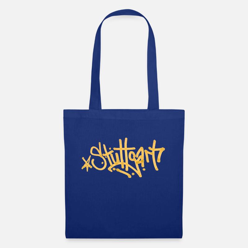 Stuttgart - Tag / Grafitti - Schriftzug - Stoffbeutel - Royalblau