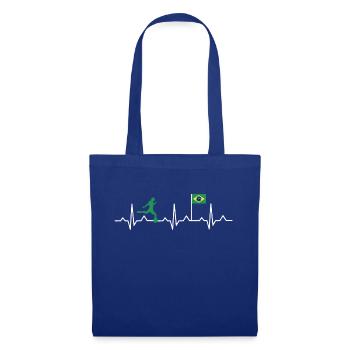 Football Heartbeat Brésil Ekg - Sac en tissu - bleu royal - Devant