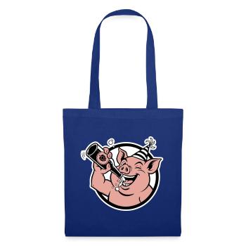 Piggy with Celebration Bottle - Tote Bag - royal blue - Front