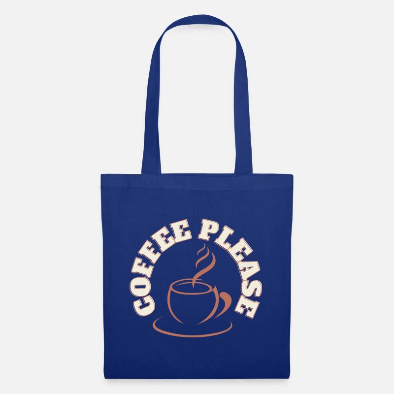 Kaffee bitte rundes Logo - Stoffbeutel - Royalblau
