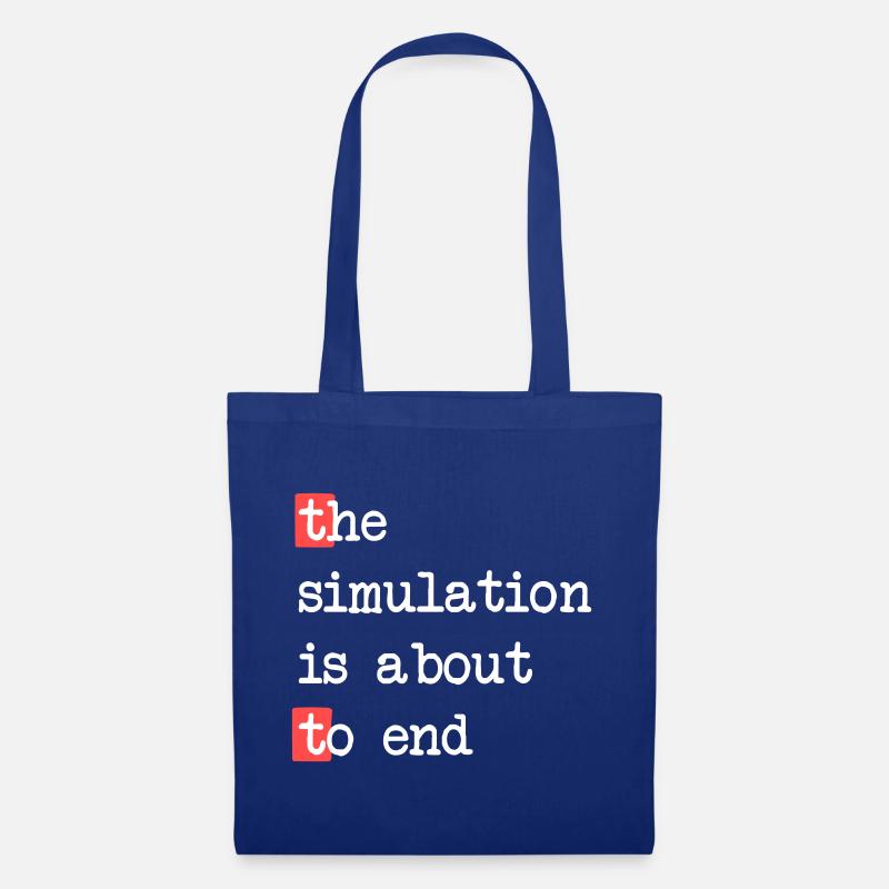 Das Ende der Simulation – Matrix trifft Realität - Stoffbeutel - Royalblau