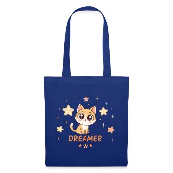 Dreamy Kitten und Sweet Stars - Stoffbeutel - Royalblau - Vorne