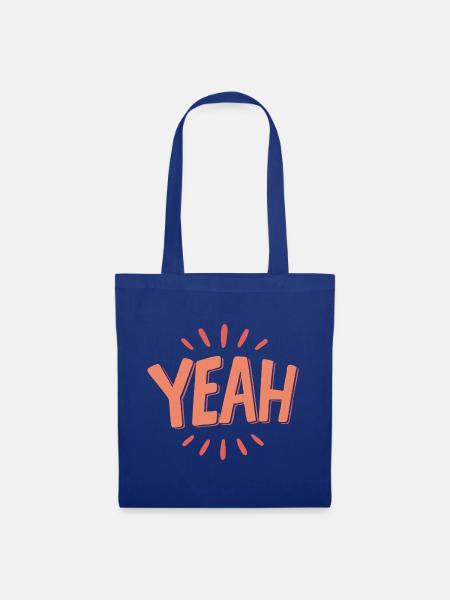 YEAH Peach - Stoffbeutel - Royalblau