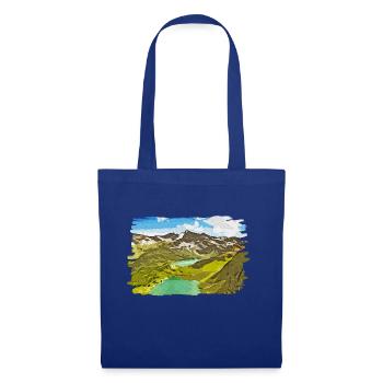 gxp alpine view mountains vector art - Tote Bag - royal blue - Front