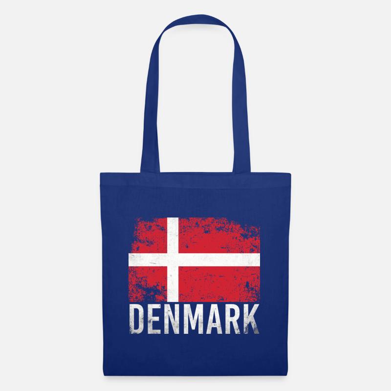 Dänemark Grunge Flagge Denmark Design - Stoffbeutel - Royalblau