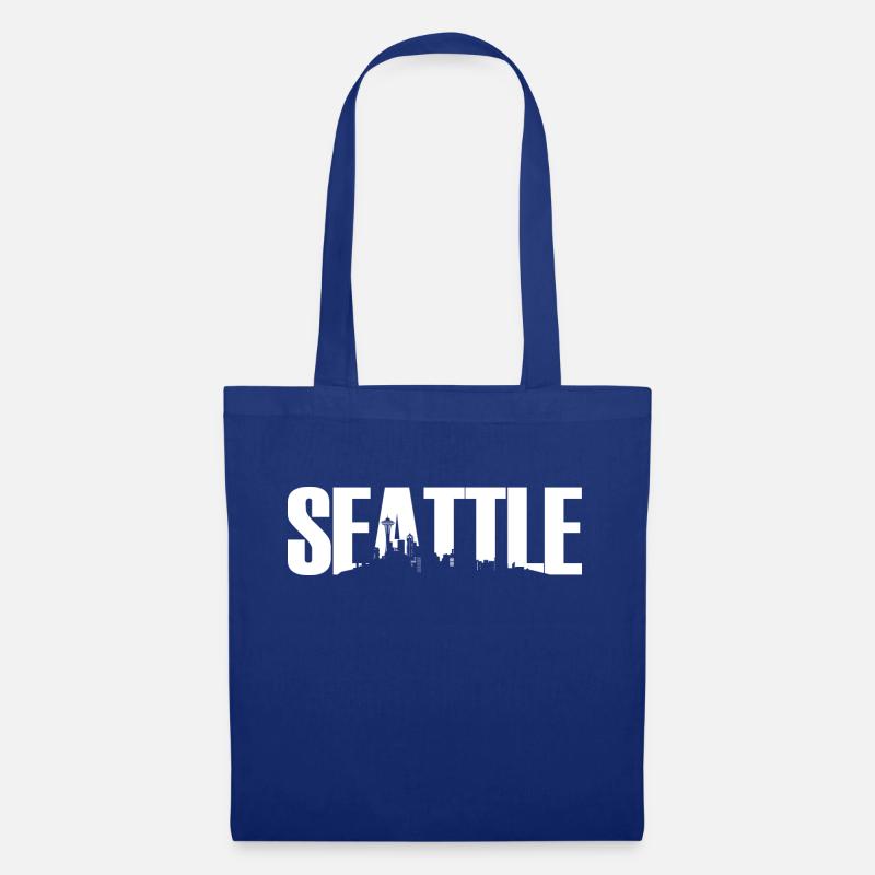 SEATTLE, Washington, USA, Skyline - Stoffbeutel - Royalblau