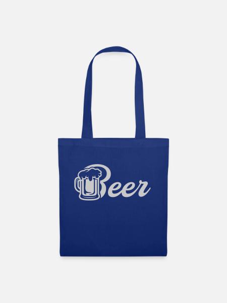 Maßkrug Beer - Stoffbeutel - Royalblau