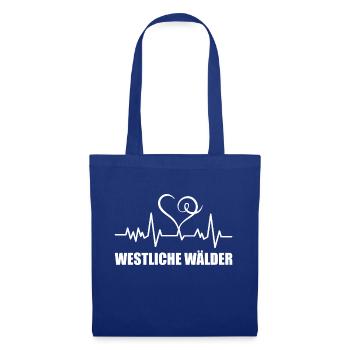 Heartbeat Westliche Wälder - Stoffbeutel - Royalblau - Vorne