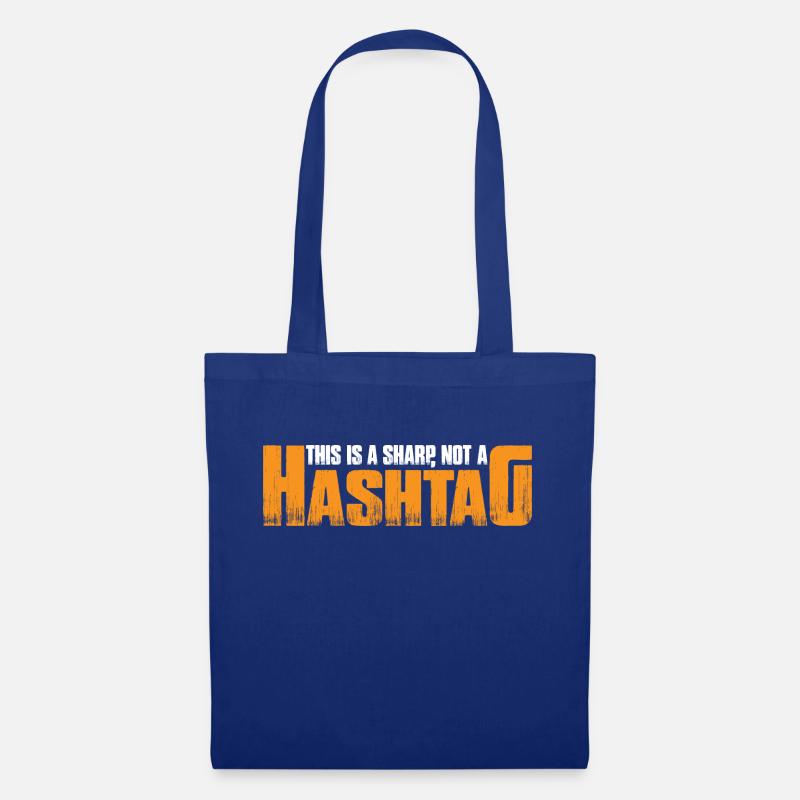 This Is A Sharp, Not A Hashtag 8 - Stoffbeutel - Royalblau