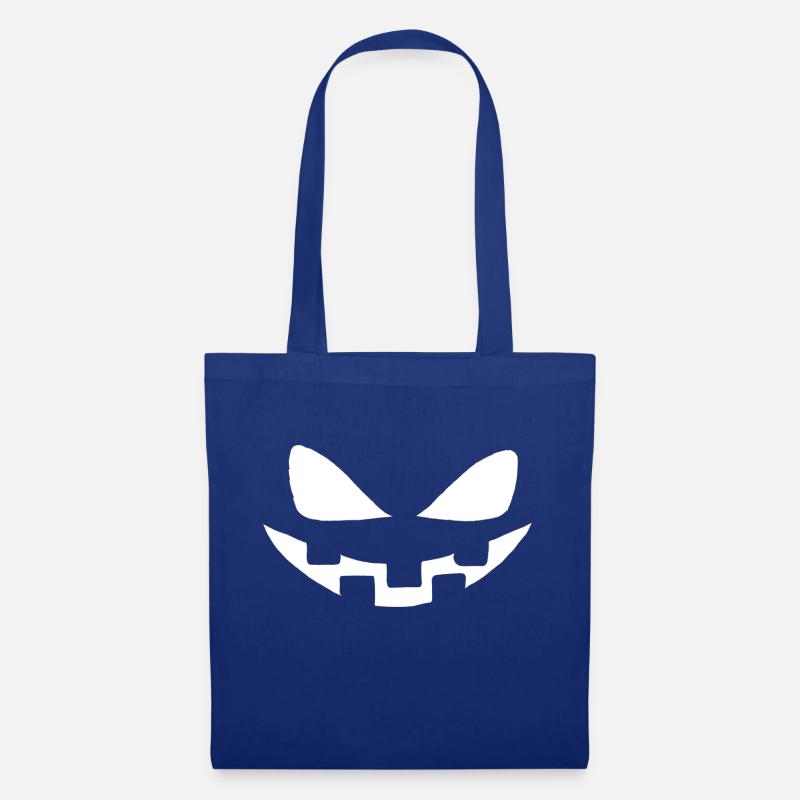 T-Shirt oder Sweatshirt - Kürbiskopf - Halloween - Stoffbeutel - Royalblau