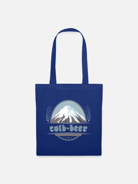 Cold Beer, Après-Ski - Stoffbeutel - Royalblau