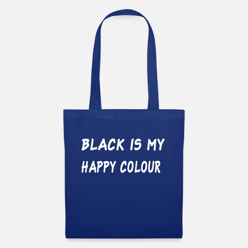 Black Is My Happy Colour - Stoffbeutel - Royalblau