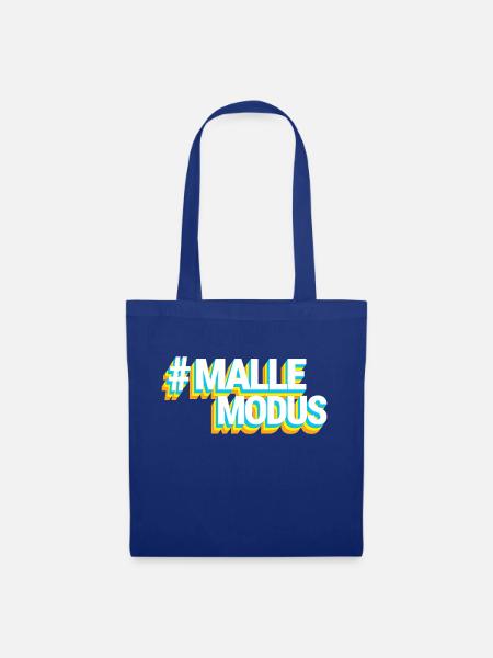 #MALLEMODUS Blau/Orange - Stoffbeutel - Royalblau