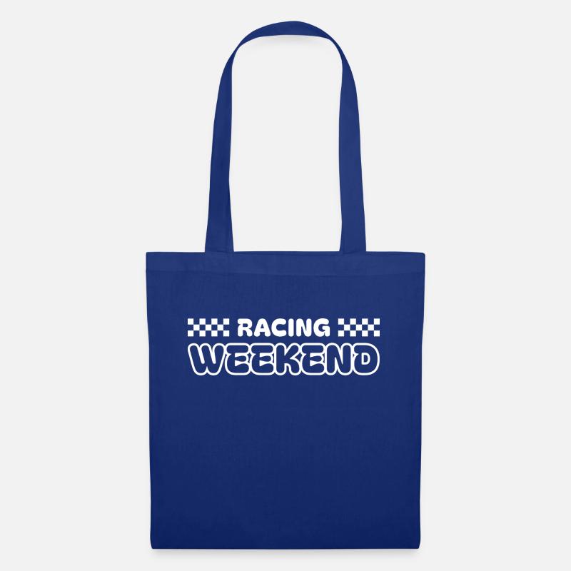 Week-end de course - Édition blanche - Sac en tissu - bleu royal