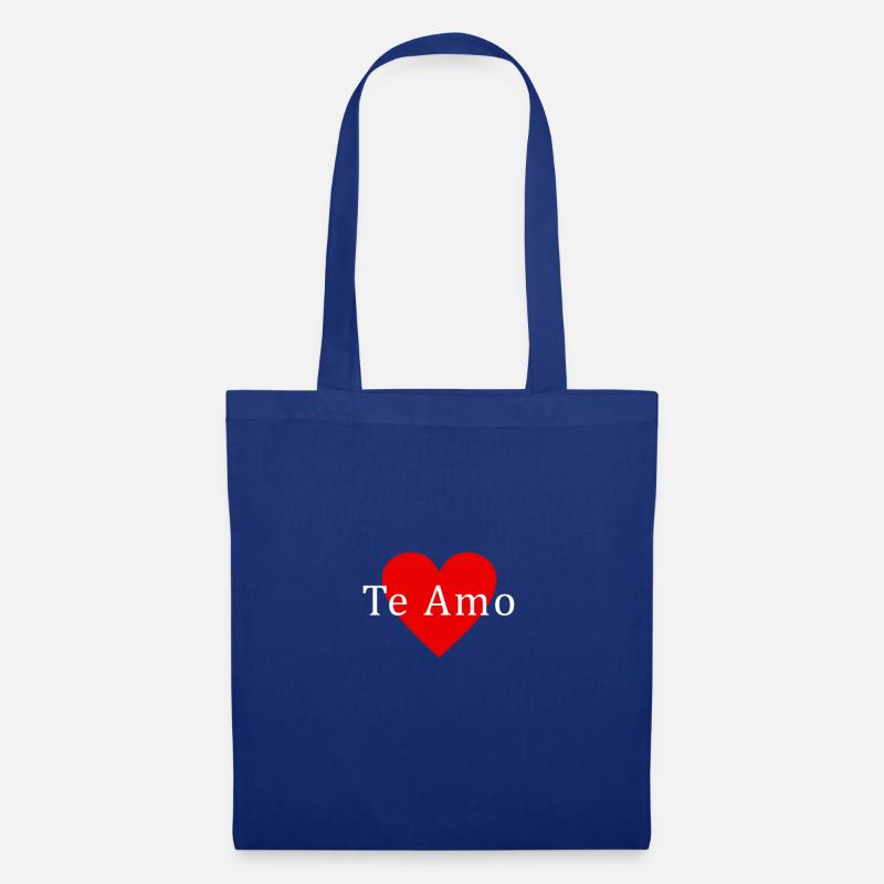 Te Amo Ich liebe dich mit Herz geschenkidee - Stoffbeutel - Royalblau