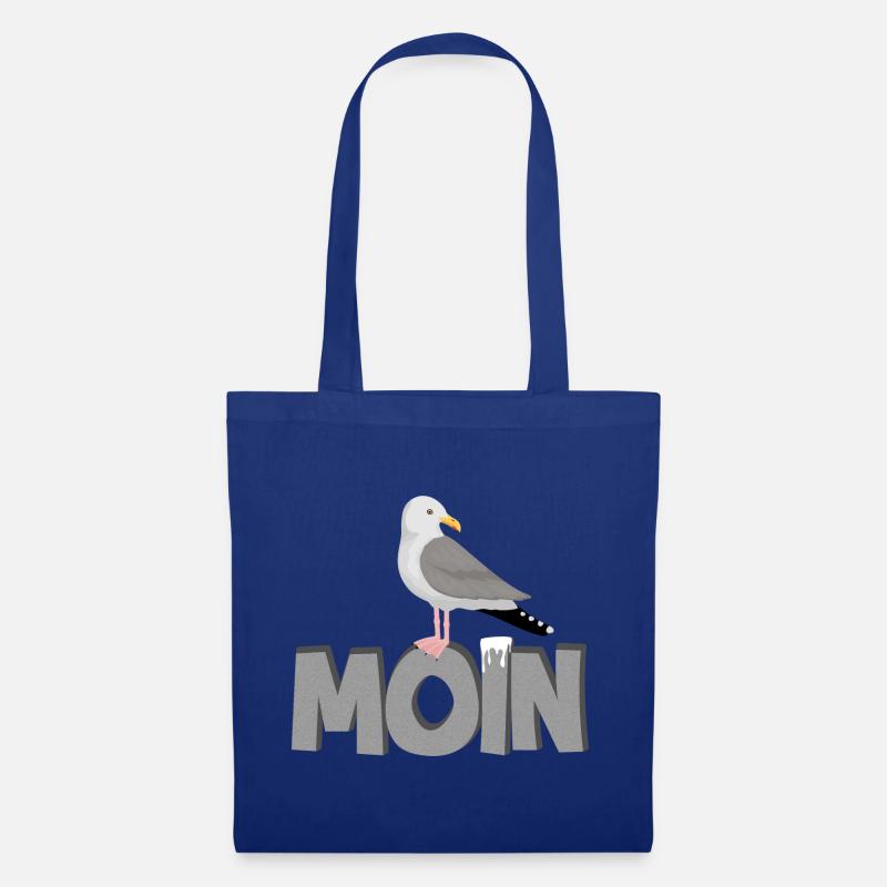 Moin Möwe Silbermöwe Meer Nordsee Ostsee Norden - Stoffbeutel - Royalblau
