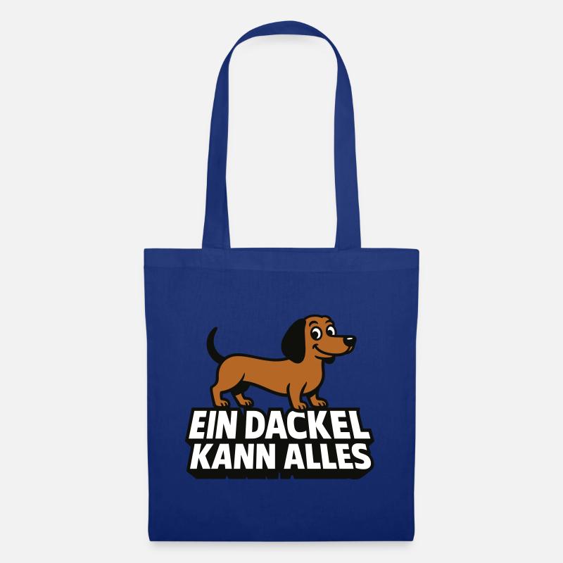 Ein Dackel kann alles! - Stoffbeutel - Royalblau