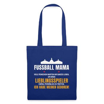 Fußball Mama Lieblingsspieler Mutter Sohn Spruch - Stoffbeutel - Royalblau - Vorne