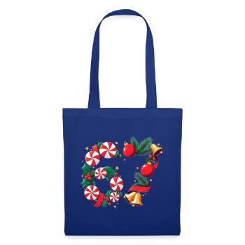 67 Candy Peppermint Christmas Wreath six seven - Tote Bag - royal blue - Front