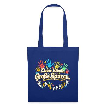 Abschiedsgeschenk Erzieherin Tagesmutter Kita - Stoffbeutel - Royalblau - Vorne